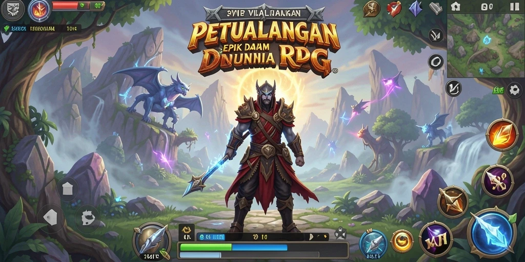 Tangkapan layar dari gameplay RPG yang menegangkan di 34R.