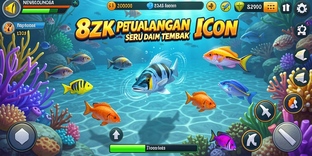 Tampilan gameplay seru menembak ikan di 8ZK.