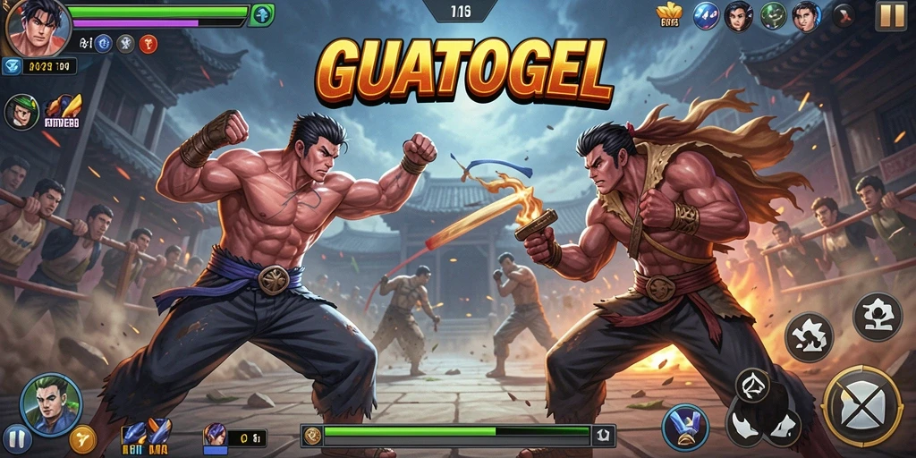 Tampilan gameplay seru dan karakter menantang di GUATOGEL.