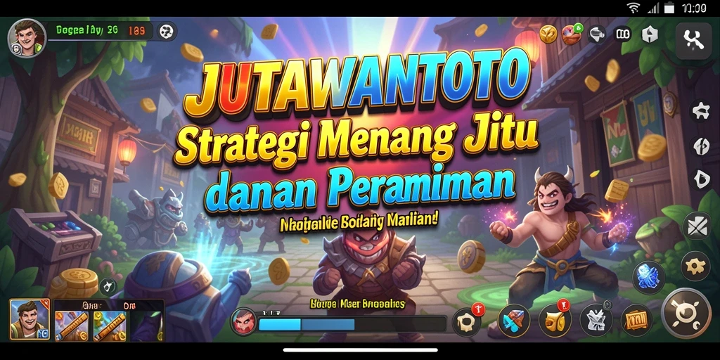 Screenshot gameplay JUTAWANTOTO menunjukkan aksi strategis yang mendebarkan.