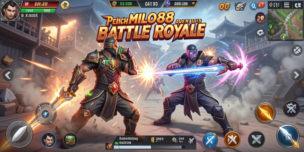Tampilan gameplay epik dari MILO88 dalam pertempuran Battle Royale.