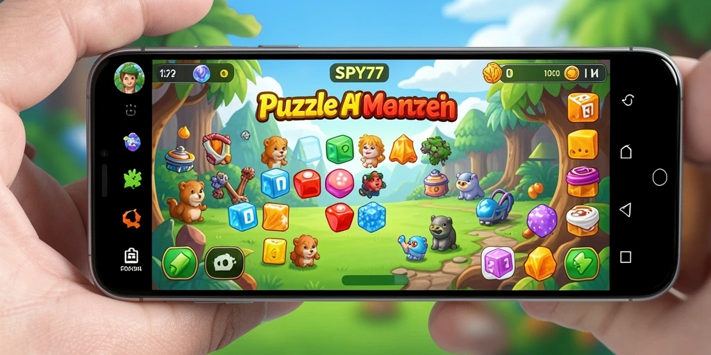 Gameplay menarik dari SPY77 dalam menyelesaikan puzzle.