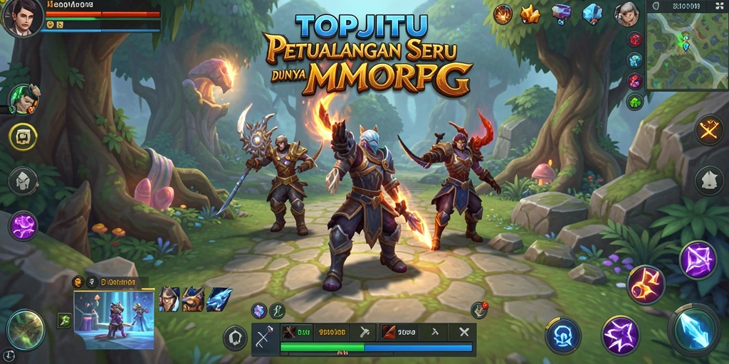 Screenshot gameplay TOPJITU menampilkan grafis fantastis dan petualangan seru.